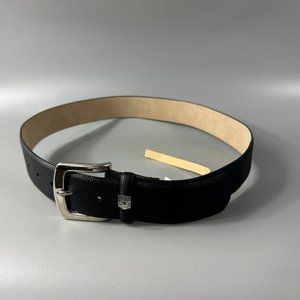 Vince Camuto Black Leather Wide Belt, Size M